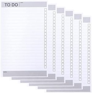 Belle Vous Lot de 6 To Do List Carnet Quotidien - 60 Jours/Pages - To Do List Bloc Note avec Pages Non-Datées - Blocs de Notes/Organiseur pour Listes de Courses, Gestion du Temps et Planning