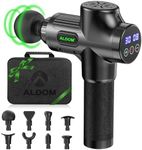 Muscle Massage Gun,ALDOM Massage Gun Deep Tissue 30 Speeds Handheld Electric Massager LCD Touch Screen,Portable Percussion Massager with 8 Heads,Powerful Muscle Gun for Athletes Recovery Pain Relief