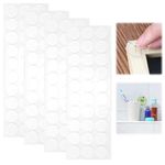 Clydewy 120PCS Double Sided Adhesive Dots Sticky Tack for walls no mark Removable Mounting Putty tape Transparent Pads Round strong glue dots for Office Home Decoration Pictures Wall Hanging 20mm