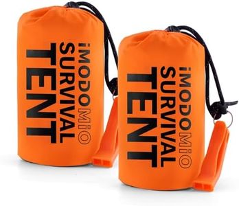 Emergency Survival Tent Life Shelter - 2 Person Mylar Emergency Shelter Tube Tent with Emergency Whistle & Paracord, All-Weather Essential Survival Gear for Camping, Hiking, & Survival Kits