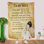 AMIFANS for Her Birthday Gifts for Wife Love Letter Love Letters to My Wife Blanket from Husband Love Blanket for Her Aniversity Gifts for Women 60 X 80 Inch