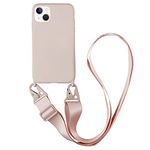 CQUUKOI Compatible with iPhone 6 Plus/7 Plus/8 Plus,Crossbody Phone Case with Lanyard Cute Soft Silicone Case with Adjustable Shoulder Strap Shockproof Protector Compatible with Women Girls Pink