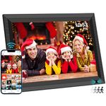 FRAMEO Smart Digital Photo Frame, 10.1 Inch WiFi Digital Picture Frame with IPS Touch Screen, Auto-Rotate, 16GB Storage, Easy to Share Photos or Videos Frameo APP from Anywhere (Black)