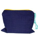 FIYUK Makeup Bag Portable Pouch Purse Bag Travel Cosmetic Storage Organizer Lightweight for Women (Blue)