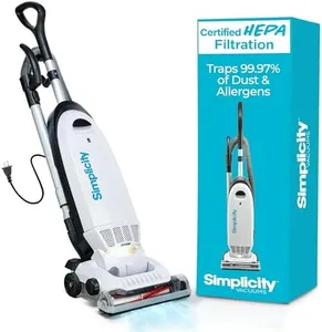 Simplicity Vacuums Allergy Bagged Vacuum Cleaner for Carpet and Hardwood, Multi Surface Upright Vacuum Cleaner with Certified HEPA Vacuum, Pet Vacuum, S20EZM