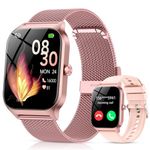 Smart Watch for Women, 120+ Sport Modes, 1.85"HD Fitness Watch with Bluetooth Calls/Messages, 24/7 Heart Rate/Sleep/SpO2 Monitor, IP68 Waterproof Fitness Tracker, Smartwatch for iOS/Android Rose Pink