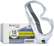 Aqulius Bulk 10 Pack of Safety Goggles - ANSI Z87+ Certified - Perfect Eye Protection for Nurses, Construction, Fabrication, Lab Work, Chemistry Science, Onion Cutting & More!