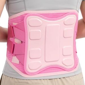 QFE Back Brace Support Belt Lumbar Support (Pink, XX-Large)