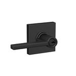 SCHLAGE F51ALAT622COL Latitude Door Lever with Collins Trim Keyed Entry Lock, Matte Black