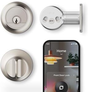 Level Lock Pro - World’s Smallest, Fastest, Innovative Smart Lock - Matter-Over-Thread Deadbolt Plus Apple Home Key - Keyless & Remote Access via Apple, Alexa, Google Home, SmartThings (Satin Nickel)