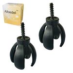 Albedel 2 PCs 4-Prong Golf Ball Retriever Grabber Pick Up Back Saver Claw Put On Putter Grip