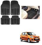 Auto Addict Rubber Mats Car Foot Mats (Black,Set of 4Pcs) Universal for All Cars