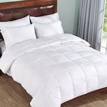 LINENWALAS 100% Cotton Solid Plain 300 Tc Duvet With Duvet Cover, Quilt Cover, Comforter Cover With Duvet, Microfiber Blanket, White Cotton Duvet Cover (Single Size - 60X90 Inches)