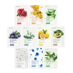 [PACK OF 10] EUNYUL Natural Sheet Mask Pack 10 types Korean Skincare Facial Mask Pack Aloe, Collagen, Pearl, Hyaluron, Avocado, Pomegranate, Vitamin, Blueberry, Green Tea, Cucumber