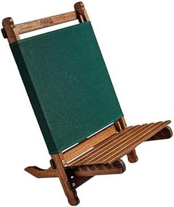 BYER OF MAINE, Pangean Lounger, Durable Hardwood with Heavy Duty Polyester, Easy to Fold and Carry, Wooden Beach Chair, Camping Chair, Foldable Chair, Portable Chair, Pangean Furniture Line, Single