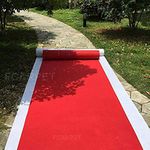 FCARPET 4 x 30 feet Carpet for Weddings, Exhibition Carpet, Award Function, School & Colleges & Any Function Event Red Color