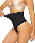 LAZAWG Shapewear for Women Tummy Control Knickers Thong Panty High Waist Body Shaper Underwear Trainer Slimming Shaping Pants Black