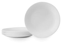 Corelle Frost White Lunch Plate Set for 6 | 8.5 Inch Eco-Friendly, Round Lunch or Dinner Plates are Dishwasher Safe | Triple Layer Glass is Lightweight, Stackable, and Break and Chip Resistant