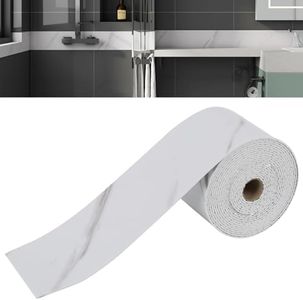 IGTOPS Cenefa autoadhesiva, 10 cm, cenefa autoadhesiva de pared, borde, PVC, flexible, impermeable, decoración para salón, dormitorio (10 cm x 10 m, blanco + gris)