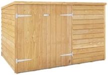 WALTONS | Outdoor Wood Bike Store | 8mm Overlap | Pent Roof | Wooden Bicycle Storage Shed | Garden Store | Double Door | 10 Year Anti Rot Guarantee | 3x6 | (4ft x 6.5ft)