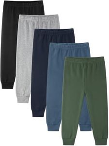 5 Pack Toddler Boy Pants Cotton Boys Joggers Pull-On Casual Pants Multipack