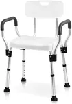 Sangohe Shower Chair for Inside Shower - Heavy Duty Shower Seat with Back - Shower Chair for Bathtub with Arms for Handicap - Shower Seats for Elderly - Shower Chair for Bathtub, 796C