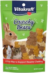 Vitakraft Crunchy Bears Small Animal Treat - Made with Real Vegetables - for Rabbits, Guinea Pigs, and Hamsters, Brown, 4.00 Ounce (Pack of 1)