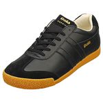 Gola Men's Harrier 001 Sneaker, Black/Black/Gum, 8