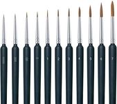 Miniature Paint Brushes, 11 Pcs Detail Paint Brush Set with Ergonomic Handle, Suitable for Acrylic Painting, Oil, Watercolor, Paint by Numbers for Adults