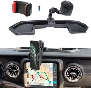 Upgraded Phone Mount for 2020 2021 2022 2023 Jeep Wrangler JL JLU & Gladiator JT 4XE, Multi-Mount Phone Holder Dash Tray System Kit with Extension Arm Metal Ball Fit for Oil-Electric Version 4xe