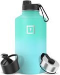 IRON °FLASK Sports Water Bottle - 64 Oz, 3 Lids (Spout Lid), Vacuum Insulated Stainless Steel, Modern Double Walled, Simple Thermo Mug, Hydro Metal Canteen