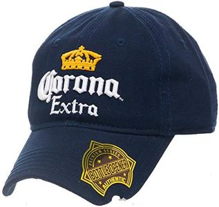 Bioworld Corona Beer Crown Embroidered Logo Plain Adjustable Snapback Unisex Hat for Men Women - One Size - Blue, Blue, One Size