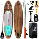 Highpi Inflatable Stand Up Paddle Board 11'x33''x6''W Premium SUP Accessories, Backpack, Wide Stance, Surf Control, Non-Slip Deck, Leash, Paddle and Pump, Standing Boat for Youth and Adult