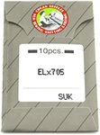 10Pk. Organ ELX705-SUK Ball Point Portable Serger & Coverstitch Machine Needles, Like The Image, Size 12 (Metrix Size 80)