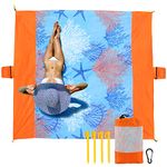 NewDoar Beach Blanket Sandproof Extra Large for 1-3 Adults / 1-8 Adults Sand Free Beach Mat Picnic Blanket Waterproof Oversized Lightweight Picnic Mat for Camping Hiking Beach Travel-2 * 2.1M