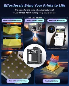 FLASHFORGE Adventurer 5M 3D Printer – High-Speed, Auto-Leveling