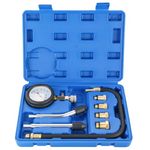 NYXOVA Compression Tester Automotive Tool Petrol, Gas Engine Compression Gauge Compression Tester Kit, Professional Engine Cylinder Compression Tester Kit (Blue)