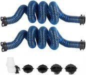 OUTPRIZE 20FT RV Sewer Hose, 24 Mil Heavy Duty TPE Material for Abrasion Resistance and Crush Protection, Camper Sewer Hose Kit with Pre-Attached Bayonet Fittings, 4-in-1 Adapter Elbow and Wrench