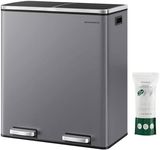 SONGMICS Dual Rubbish Bin, 2 x 30 L