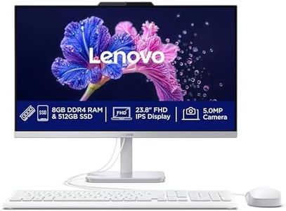 Lenovo A100 All in one Intel® N100 23.8" FHD (1920x1080) 3-Side Edgeless All-in-One Desktop (8GB/512GB SSD/Win11/MS Office 2024/5MP Camera/USB Calliope Keyboard & Mouse) F0J6005FIN