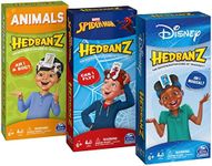 Hedbanz, Picture Guessing Board Game Bundle of Disney, Spiderman, Animals Family Game Night, for Adults & Kids Aged 6 and up