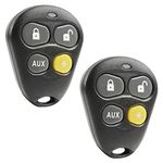 Replacement for Viper Python Avital Hornet Automate 4-Button Keyless Entry Remote EZSDEI474V (Yellow) (Set of 2)