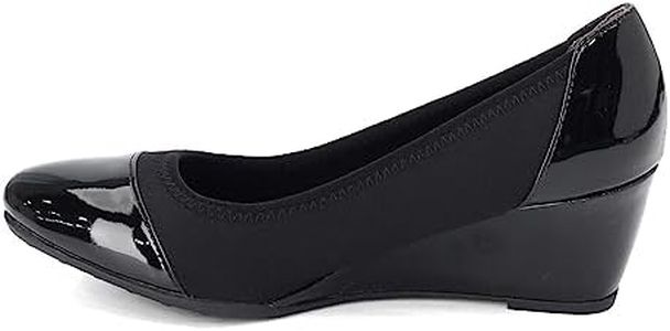 LifeStride Women's Juliana Stretch Wedge Pump, Black, 9
