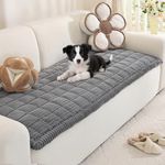 Royhom Pet Sofa Cover Washable, Soft Thick Sofa Cover 2 3 4 Seater, Couch Protector for Dogs, Settee Covers Furniture Slipcovers (Grey, 70x150cm)