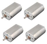 Kit4Curious Metal 4Pcs 3-9V High Speed 24000Rpm Dc Motor For Diy Experiments- Multi Color