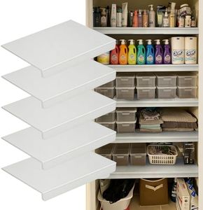 White 16x46 in 5-Pack wire rack cover capable of holding 120+ lbs, for homeowners in pantry