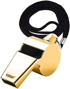 lumcov Silbato de Acero Inoxidable,Silbato de Metal Fuerte,Silbato de árbitro Silbato Deportivo Silbato de Entrenador de Metal con 50cm cordón,para árbitros, Entrenadores,Salvavidas,Fútbol,Baloncesto