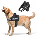 AIK India Dog Harness Belt for Large Size Dogs, Adjustable Dog Body Chest Belt for Large Dogs with Handle and Soft Padding (Black, for Above 35kg Dog)