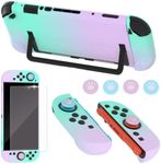 Dockable Switch 2 Case Cover with Screen Protector Chameleon Purple Blue
