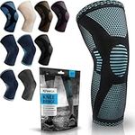 POWERLIX Knee Support for Women/Men, Knee Brace Compression Sleeve Support for Arthritis, Joint Pain, Ligament Injury, Meniscus Tear, ACL, MCL, Tendonitis, Squats, Sports, Light Blue, XLarge